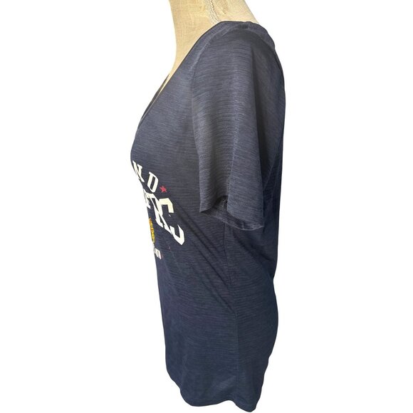 NBA Team Cleveland Cavaliers Navy Scoop Neck T-Shirt Short Sleeve M - Picture 3 of 7